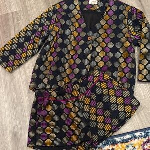 Lali Kids Geometric Pattern Matching Set - Black, Purple, Gold